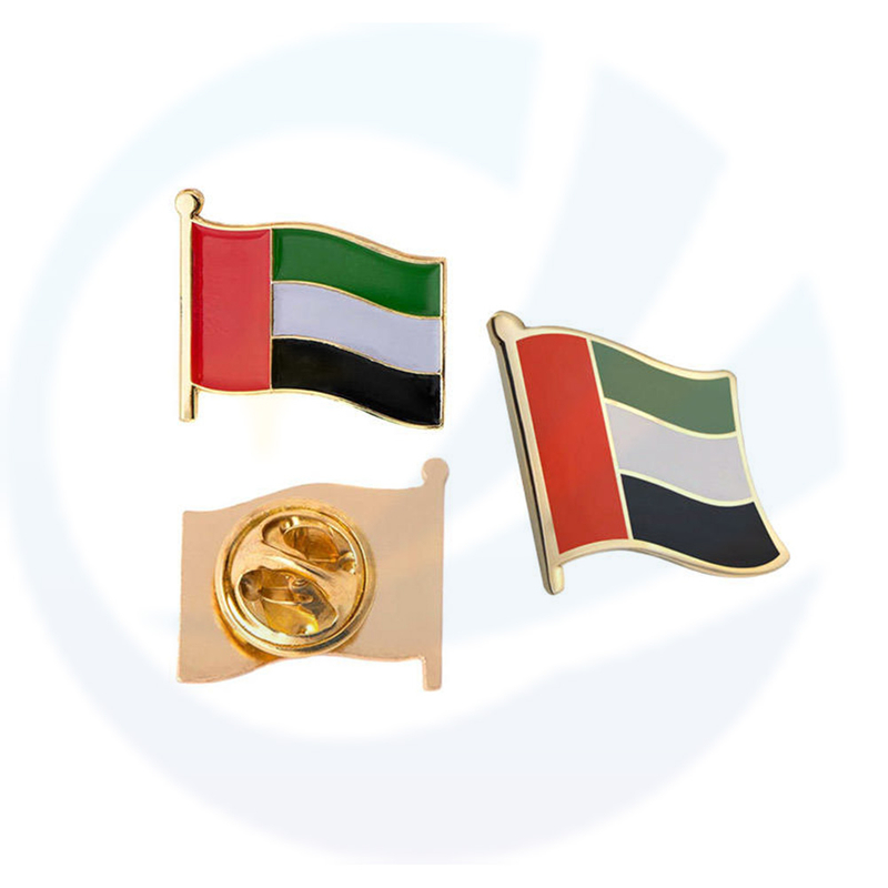 맞춤형 고품질 국가 UAE 플래그 메탈 핀 배지